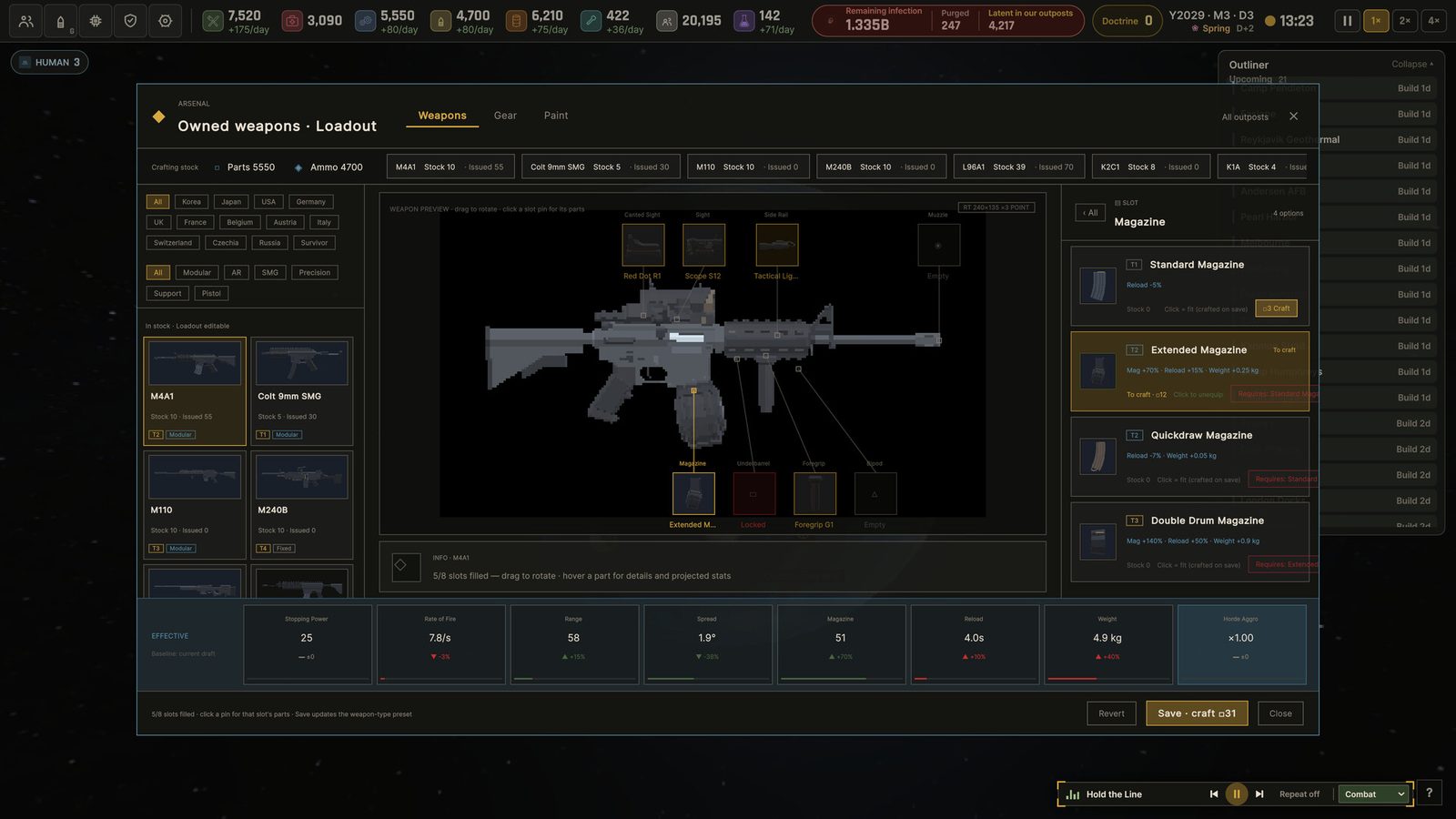 Official Ebbtide screenshot: an in-game loadout and equipment screen, typical of the game's UI layer